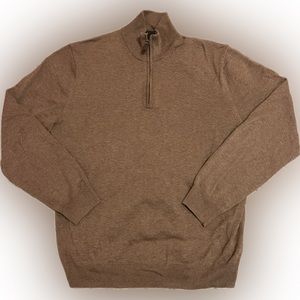 Jos A Bank Oatmeal Quarter Zip Sweater